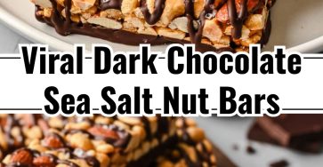 Delicious Easy Dark Chocolate Sea Salt Nut Bars