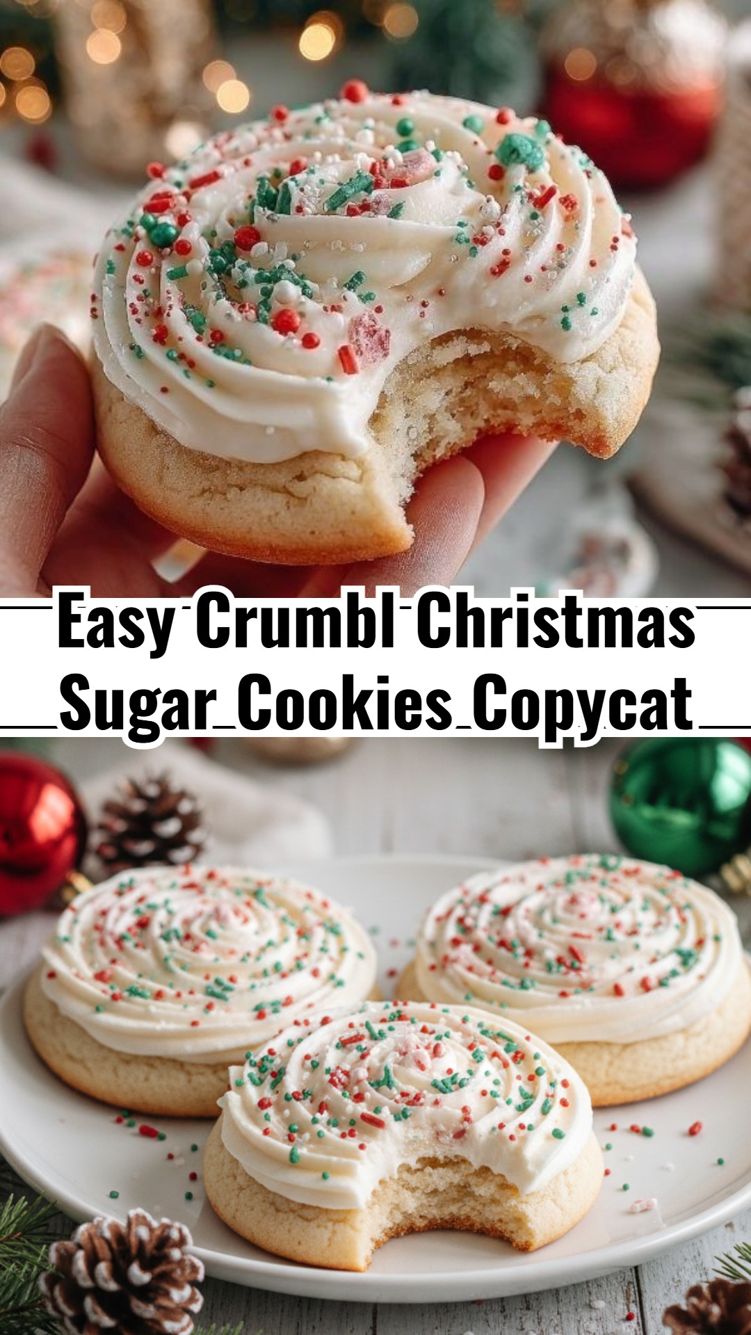 Easy Crumbl Christmas Sugar Cookies With Icing