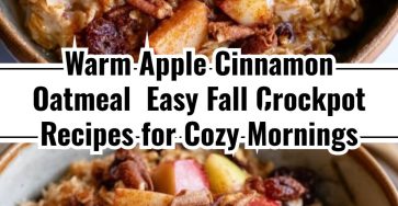 Warm Apple Cinnamon Oatmeal – Easy Fall Crockpot Recipes for Cozy Mornings