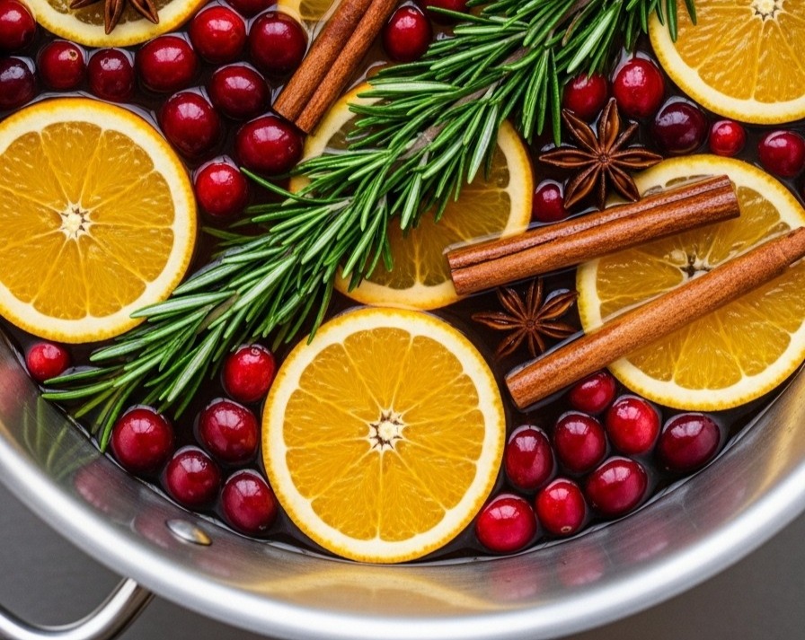 Cozy Cranberry Orange Simmer Pot Easy Stovetop Potpourri Recipe serving