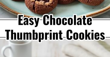 Easy Dark Chocolate Christmas Thumbprint Cookies Recipe