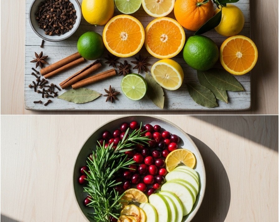 Easy Fall Winter Simmering Pot Recipes Orange Apple serving