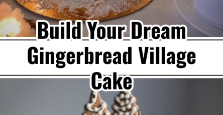 Easy Festive Gingerbread Village Decor Cake