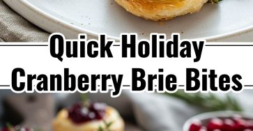 Easy Holiday Cranberry Brie Puff Pastry Bites Recipe
