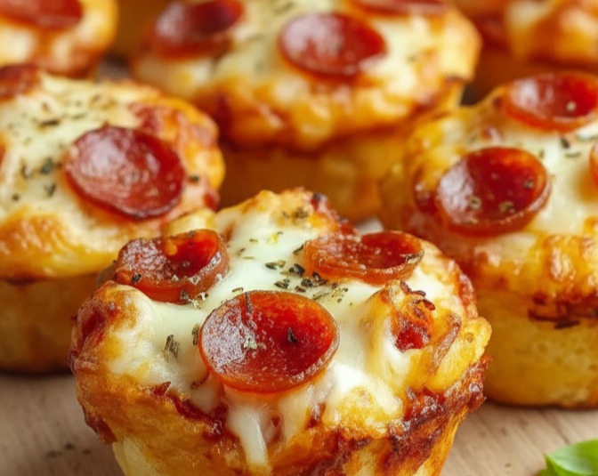 Fun Easy Yummy Pizza Cupcakes Baking for School Lunch Appetizers serving