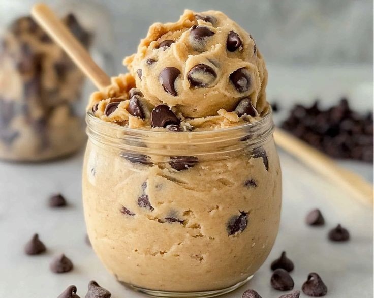 Quick Easy Edible Chocolate Chip Cookie Dough For One Recipe serving