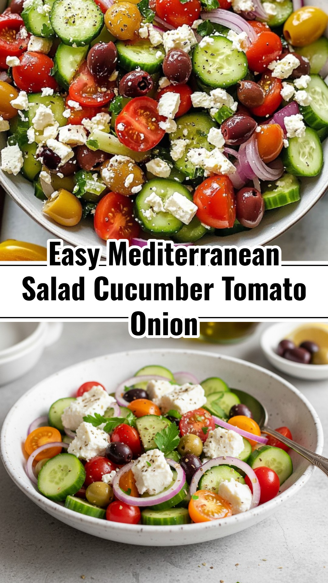 Easy Mediterranean Cucumber Tomato Salad with Fresh Herbs