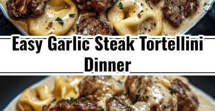 Easy Skillet Garlic Steak Tortellini Weeknight Pasta Dinner