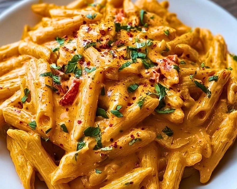 Roasted Red Pepper Pasta Easy Healthy Quick Delicious overview