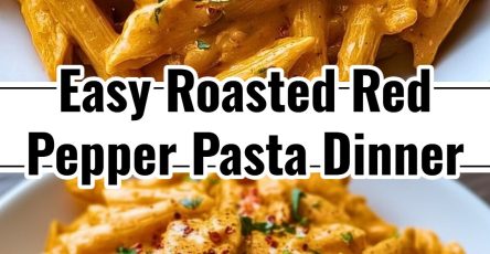 Roasted Red Pepper Pasta Easy Healthy Quick Delicious