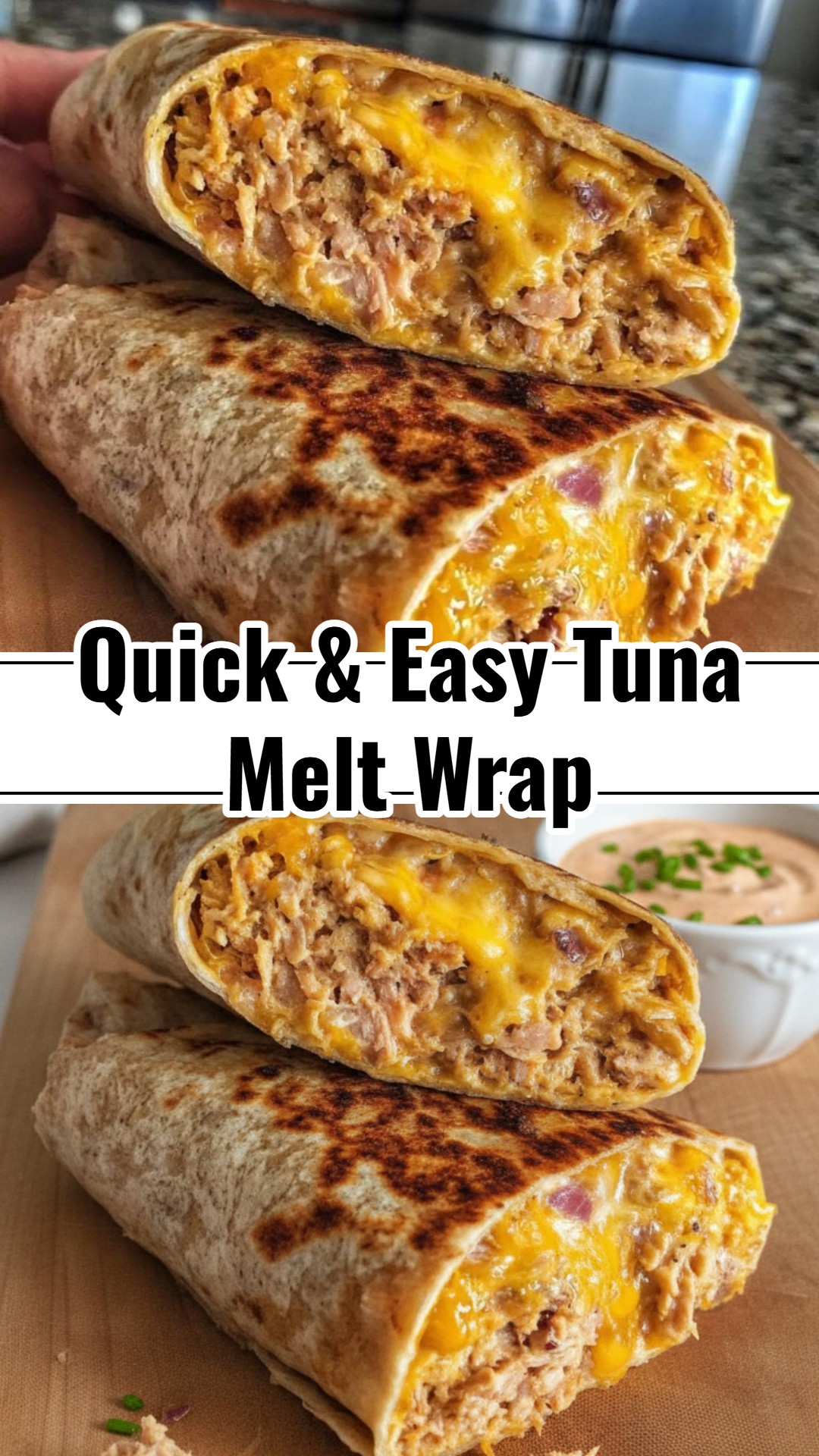 Delicious Easy Tuna Melt Wrap Healthy Lunch Idea