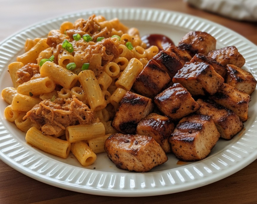 Easy BBQ Chicken Mac and Cheese Delicious Crowd-Pleaser for Family Dinners serving