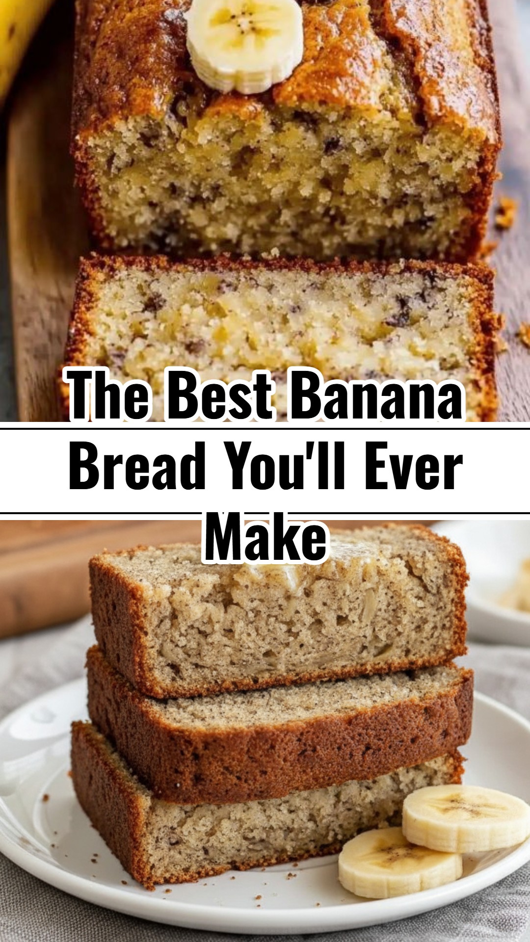 Easy Foolproof Banana Bread Quick Loaf Best Ripe Bananas