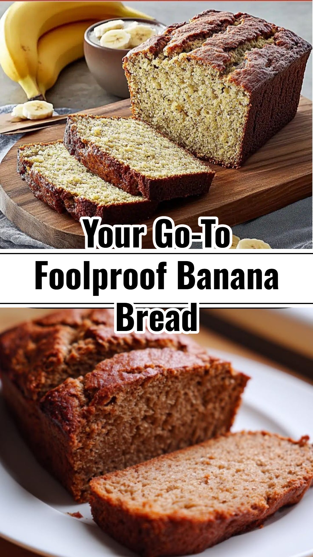 Easy Foolproof Moist Banana Bread Loaf Recipe