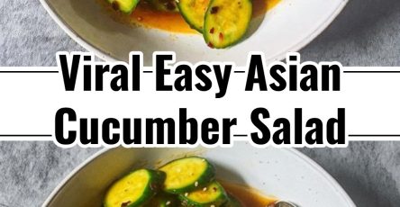 Easy Healthy Asian Inspired Cucumber Salad Side Dish