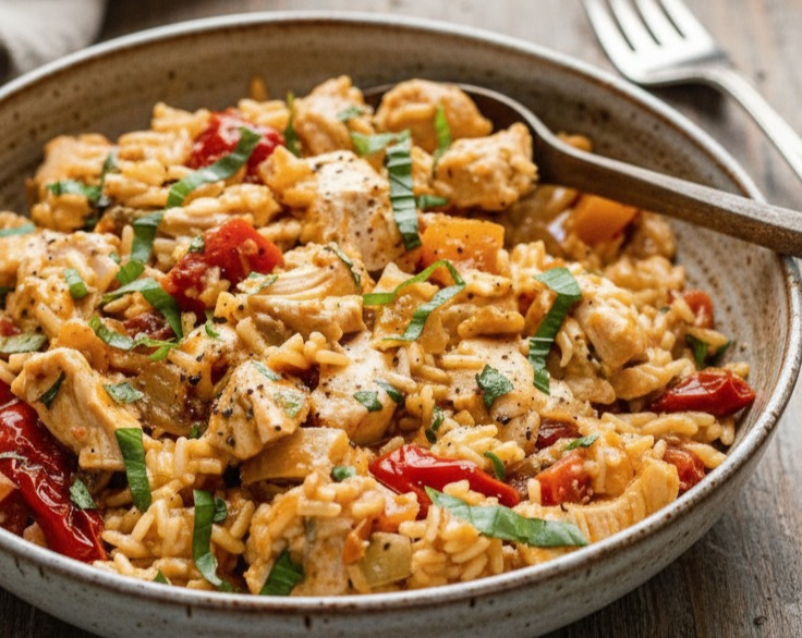 Simple Tasty One Pan Marry Me Chicken Orzo Cozy Family Dinner serving