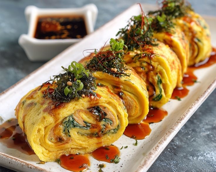 Easy Gyeran Mari Colorful Korean Rolled Omelette with Vegetables overview