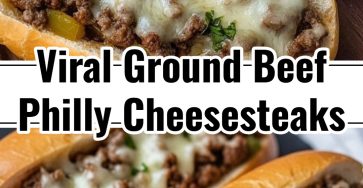 Easy Skillet Ground Beef Philly Cheesesteaks