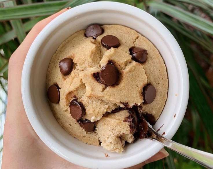 Delicious Easy Microwave Mug Cookie Yummy Chocolate Chip Snack serving