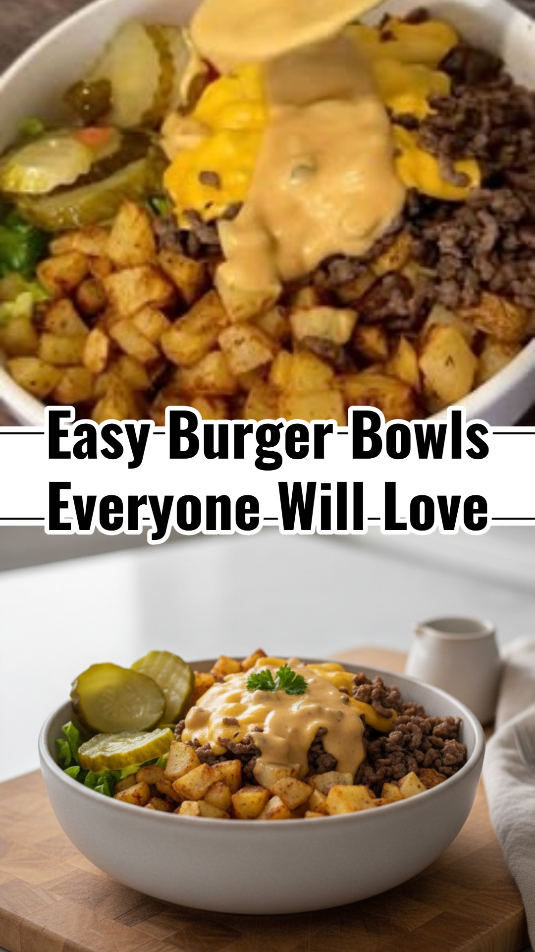 Dinner Ideas Protein Burger Bowls