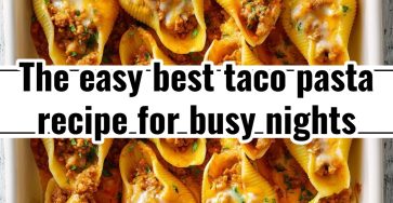 easy BEST Taco Pasta Ground Beef Pasta Tasty main Dishes