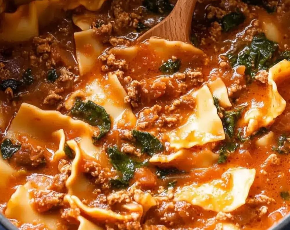 The BEST Easy Lasagna Soup Recipe With Ricotta serving