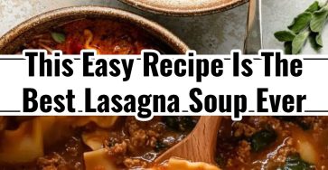 The BEST Easy Lasagna Soup Recipe With Ricotta